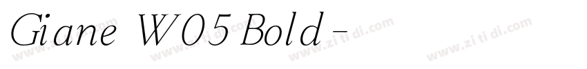 Giane W05 Bold字体转换